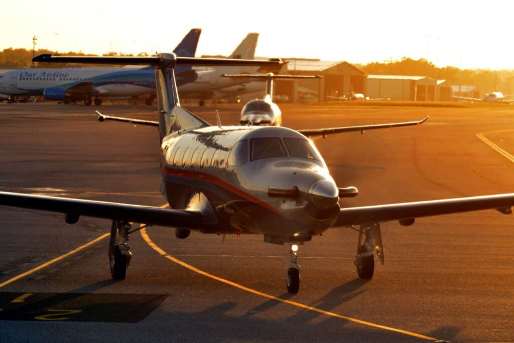 PC-12 sunset